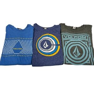 Volcom Short Sleeve Tees - Blue, Gray lot of 3 Y2K men’s size large
